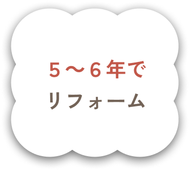 5～6年でリフォーム